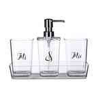 Set Of Four Mr And Mrs Bath Set.