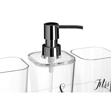 Set Of Four Mr And Mrs Bath Set.