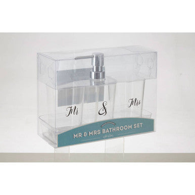 Set Of Four Mr And Mrs Bath Set.