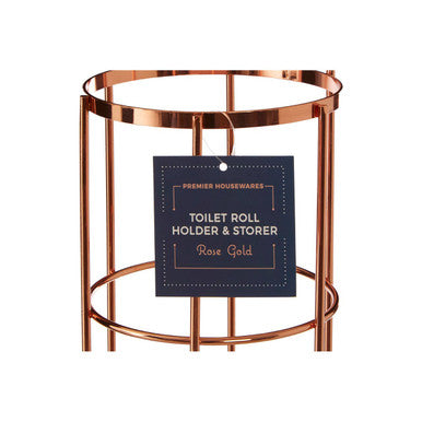 Linnea Rose Gold Toilet Roll Holder