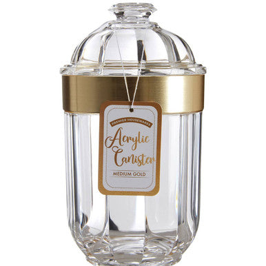 Medium Light Gold Acrylic Storage Jar