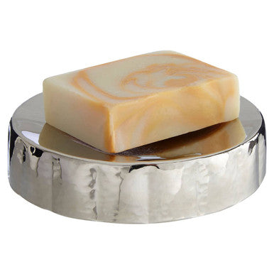 Hammered Bathroom Nickel Finish Soap Dish