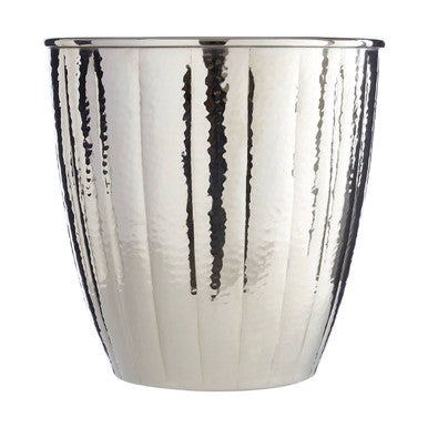 Hammered Bathroom Nickel Finish Waste Bin