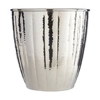 Hammered Bathroom Nickel Finish Waste Bin