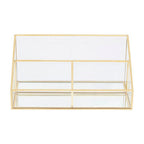 Beauty Glass Makeup Organiser With 3 Compartments