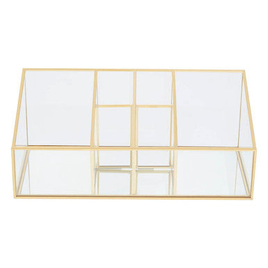 Beauty Glass Makeup Organiser With 6 Compartments