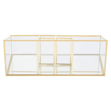 Beauty Glass Makeup Organiser With 6 Compartments