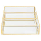 Beauty 3 Compartments Clear Glass Makeup Organiser