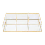 Beauty 3 Compartments Clear Glass Makeup Organiser