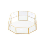 Vintage Glass Octagonal Jewellery Tray