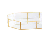 Vintage Glass Octagonal Jewellery Tray