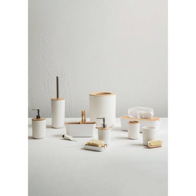Canyon White Toilet Brush Holder