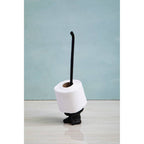 Fauna Black Metal Elephant Toilet Roll Holder