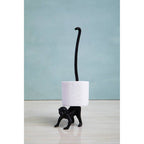 Fauna Black Finish Monkey Toilet Roll Holder