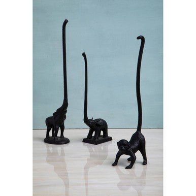 Fauna Black Finish Monkey Toilet Roll Holder