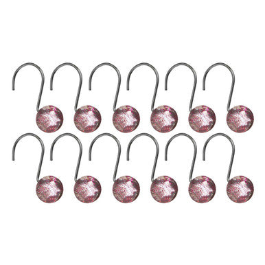 Hot Pink Resin Shower Curtain Hooks