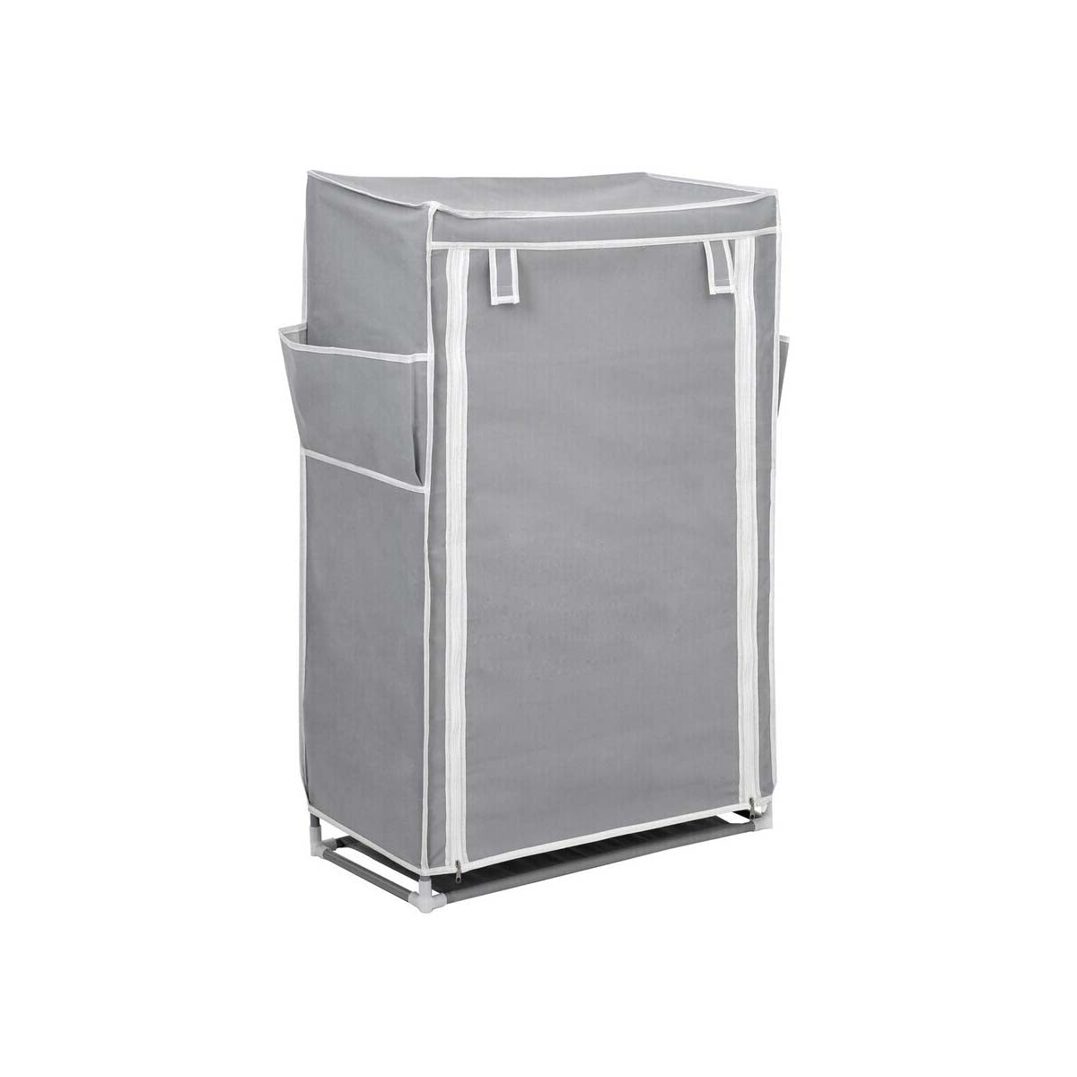 Grey With White Trim 5 Tier Shoe Rack - Luxe Home Essentials