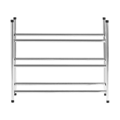 Three Tiers Chrome Shoe Rack - Luxe Home Essentials