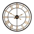 Vitus Black And Gold Metal Wall Clock