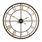 Vitus Black And Gold Metal Wall Clock