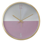 Elko Silver Gold And Pink Finish Wall Clock