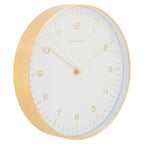 Elko Gold And White Finish Wall Clock