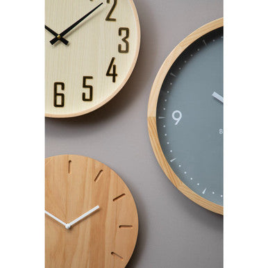 Vitus Natural Finish Oak Wood Wall Clock