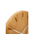 Vitus Natural Finish Oak Wood Wall Clock