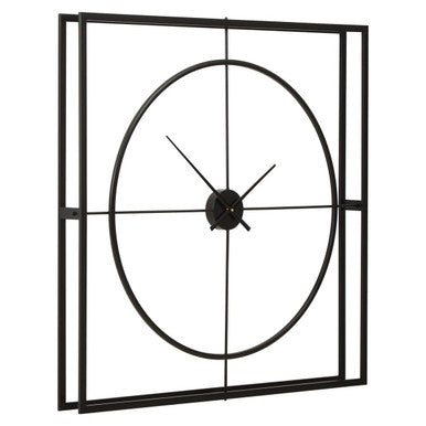 Trinity Black Finish Wall Clock