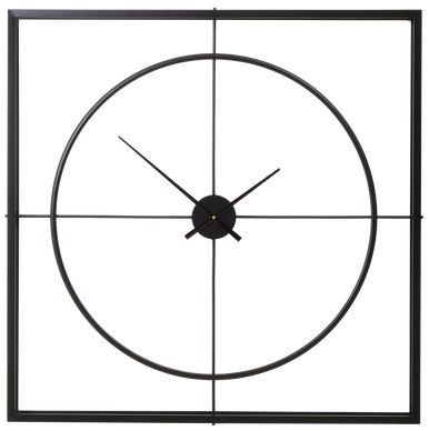 Trinity Black Finish Wall Clock