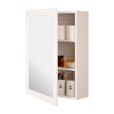 Port Mirrored Wall Cabinet With 2 Inner Shelves