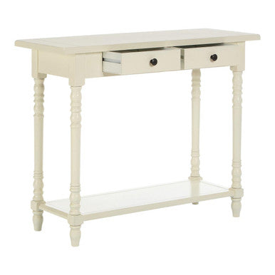 Heritage 2 Drawers White Console Table