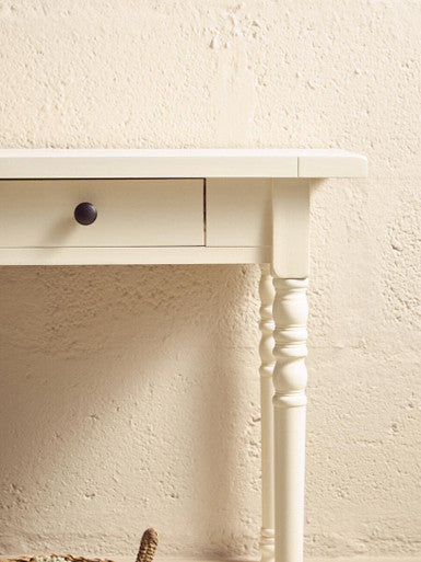 Heritage 2 Drawers White Console Table