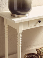 Heritage 2 Drawers White Console Table