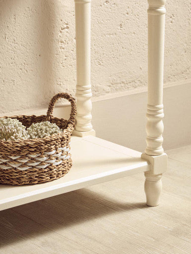 Heritage 2 Drawers White Console Table