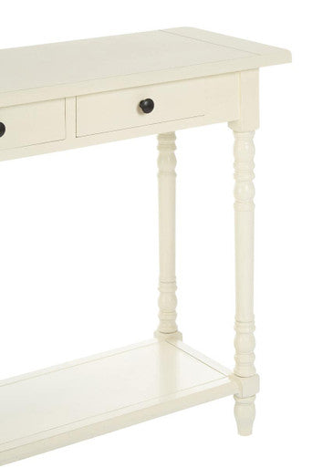 Heritage 2 Drawers White Console Table