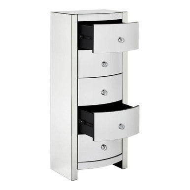 Verona Curved Tall Boy Drawers