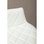 Stockholm White Leather Effect Seat Bar Stool