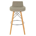 Stockholm Grey Leather Effect Seat Bar Stool