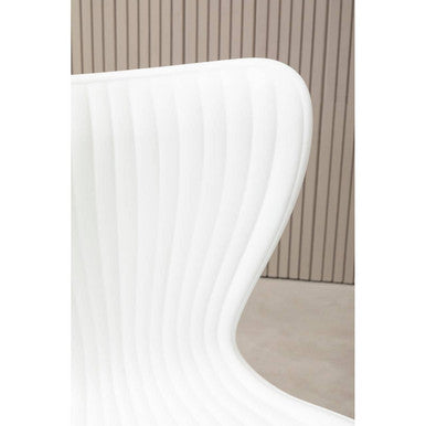 Stockholm Modern Dining Chair - White PP Chrome Legs Dining Furniture