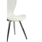 Stockholm Modern Dining Chair - White PP Chrome Legs Dining Furniture