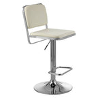 Stockholm White Seat And Chrome Base Bar Stool