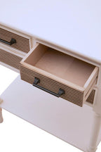 Heritage 3 Drawers Pearl White Console Table