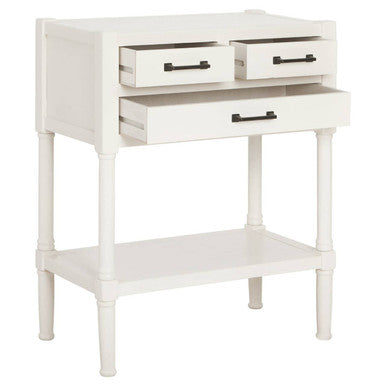 Heritage White Pearl Finish Console Table