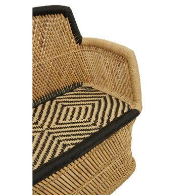 Rowan Two Seater Natural And Black Sofa