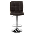 Baina Quilted Bar Stool With Chrome Base