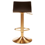 Baina Black Acrylic Seat Bar Stool With Gold Base