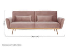 Hatton Pink Velvet Sofa Bed