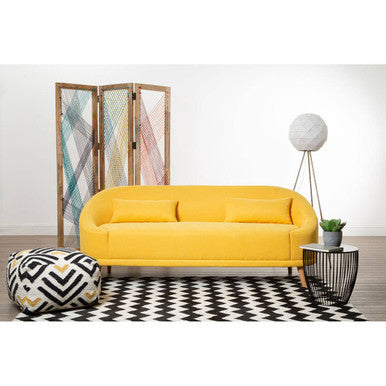 Holland Yellow Linen Sofa