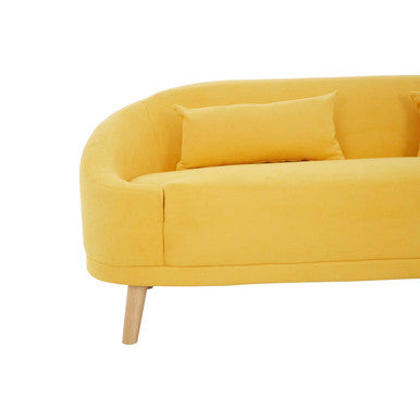 Holland Yellow Linen Sofa